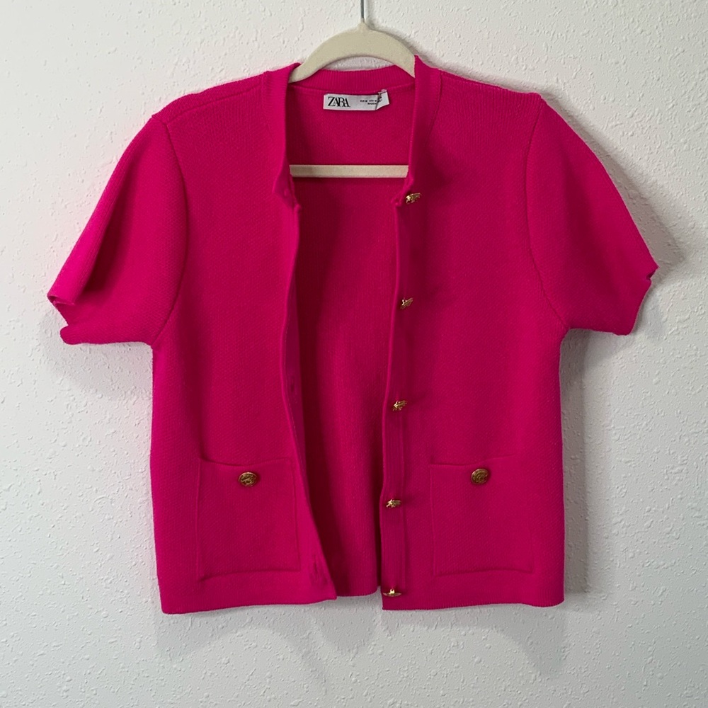 Zara Fuchsia Knit Top - Picture 4 of 9